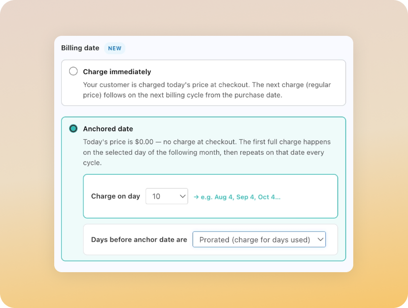 Subscription payment options in ThriveCart